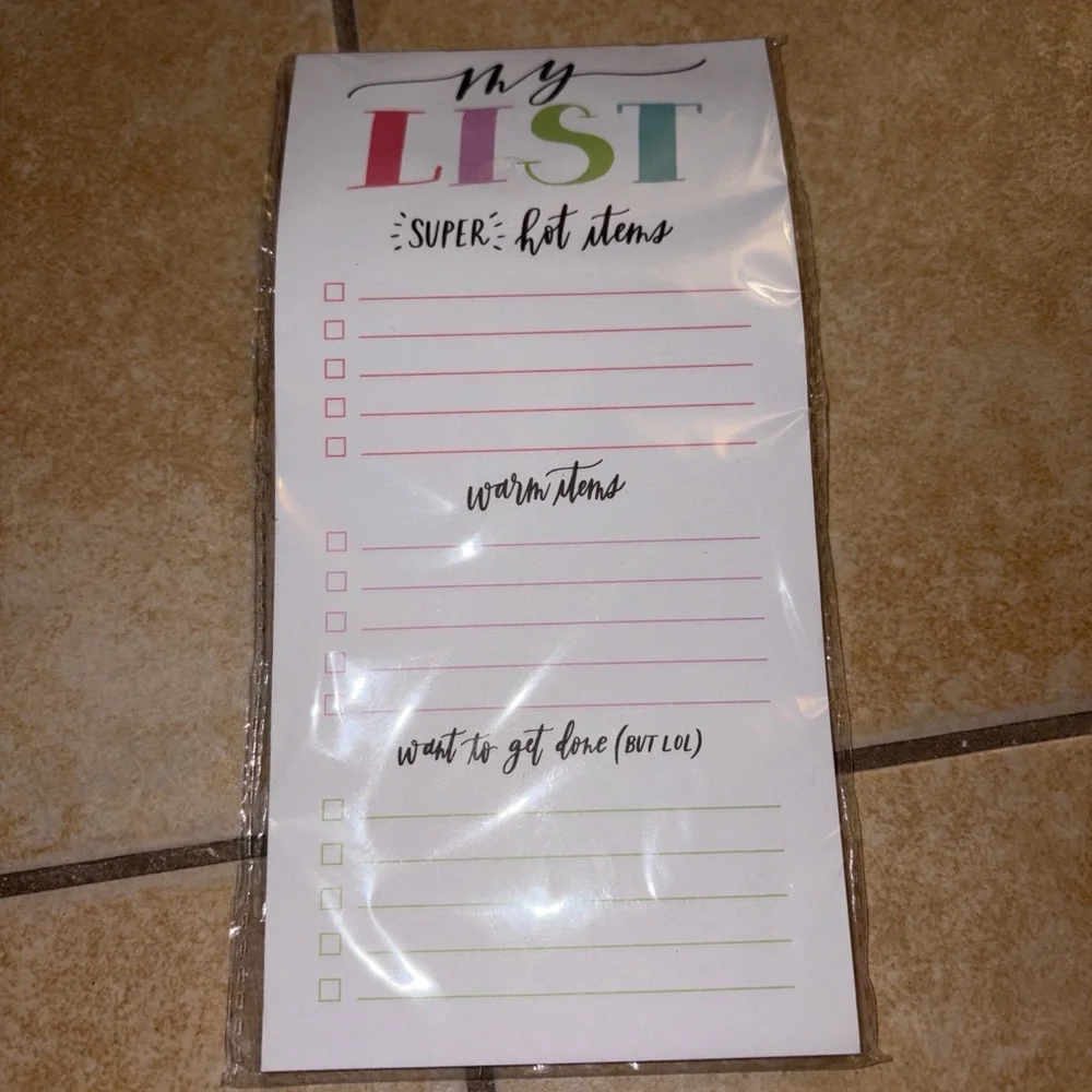 Colorful Notepad with Checklist